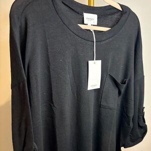 ANDREE BY UNIT Charcoal Knit Top